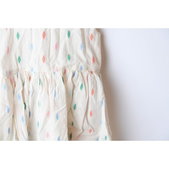 Pink Chicken Girls Sz 8 Ivory Sleeveless Summer Casual Dress Lined 100% Cotton - Picture 5 of 9